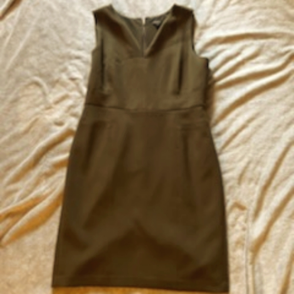 Ann Taylor Olive Green Midi Dress
